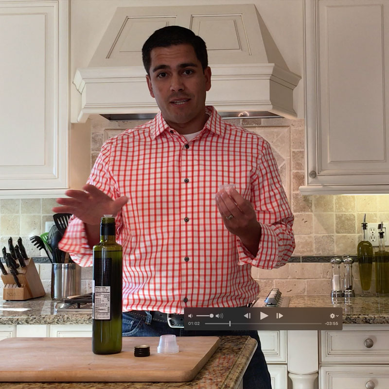 OF1 – How to taste extra virgin olive oil – the 4 x S’s – Swirl, Sniff, Slirp, Swallow – with Dewey – Episode #1 img